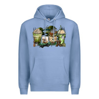 Colony Blue veteran coffee cups Premium Hoodie - Zillion Design Studio