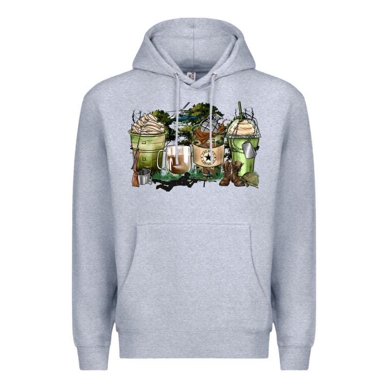 Veteran Coffee Cups Premium Hoodie by Zillion Design Studio | Teevron