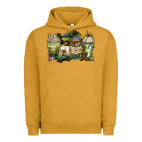 Pigment Peanut Butter veteran coffee cups Urban Hoodie - Zillion Design Studio