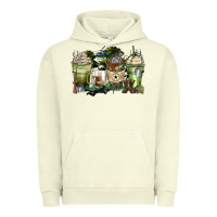 Pigment Pistachio veteran coffee cups Urban Hoodie - Zillion Design Studio