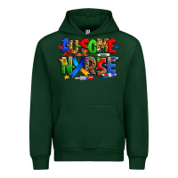 Forest Green ausome autism nurse Urban Hoodie - Zillion Design Studio