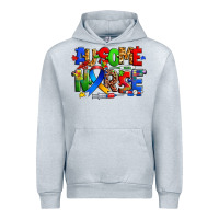 Heather Grey ausome autism nurse Urban Hoodie - Zillion Design Studio