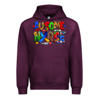Mauve Wine ausome autism nurse Urban Hoodie - Zillion Design Studio