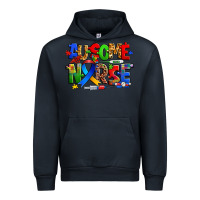 Navy ausome autism nurse Urban Hoodie - Zillion Design Studio