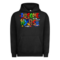 Pigment Black ausome autism nurse Urban Hoodie - Zillion Design Studio
