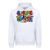 White ausome autism nurse Urban Hoodie - Zillion Design Studio