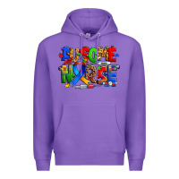 Purple ausome autism nurse Premium Hoodie - Zillion Design Studio