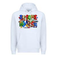 White ausome autism nurse Premium Hoodie - Zillion Design Studio