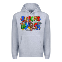 Heather Grey ausome autism nurse Premium Hoodie - Zillion Design Studio