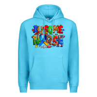 Ocean Blue ausome autism nurse Premium Hoodie - Zillion Design Studio
