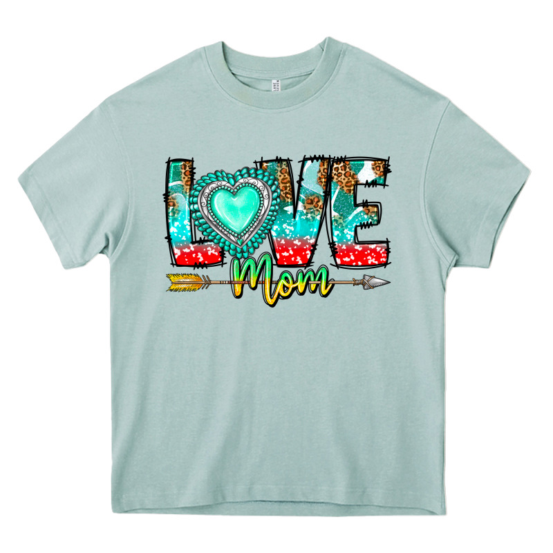 Love Mom Heavy Core Tee by CowhideDigitalArt | Teevron