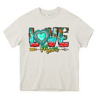 Cream Love Mom Heavy Core Tee - CowhideDigitalArt