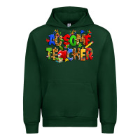 Forest Green ausome autism teacher Urban Hoodie - Zillion Design Studio
