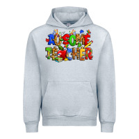 Heather Grey ausome autism teacher Urban Hoodie - Zillion Design Studio