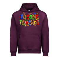 Mauve Wine ausome autism teacher Urban Hoodie - Zillion Design Studio