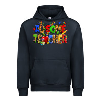 Navy ausome autism teacher Urban Hoodie - Zillion Design Studio
