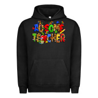 Pigment Black ausome autism teacher Urban Hoodie - Zillion Design Studio