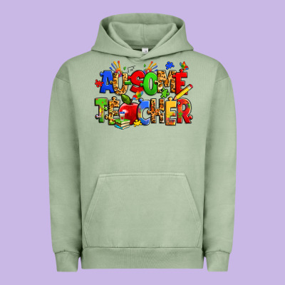 Ausome Autism Teacher Urban Hoodie Designed By Zillion Design Studio