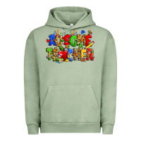 Pigment Oil Green ausome autism teacher Urban Hoodie - Zillion Design Studio