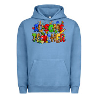 Pigment Pebble Blue ausome autism teacher Urban Hoodie - Zillion Design Studio