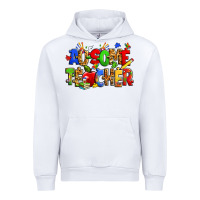 White ausome autism teacher Urban Hoodie - Zillion Design Studio