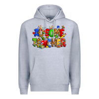 Heather Grey ausome autism teacher Premium Hoodie - Zillion Design Studio