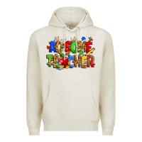 Oatmeal Heather ausome autism teacher Premium Hoodie - Zillion Design Studio