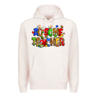 Pale Pink ausome autism teacher Premium Hoodie - Zillion Design Studio
