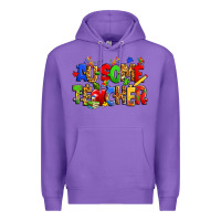 Purple ausome autism teacher Premium Hoodie - Zillion Design Studio