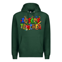 Sports Green ausome autism teacher Premium Hoodie - Zillion Design Studio
