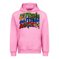 Fuchsia Pink autism autism autism Urban Hoodie - Zillion Design Studio