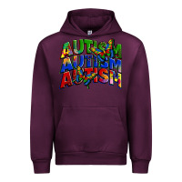 Mauve Wine autism autism autism Urban Hoodie - Zillion Design Studio
