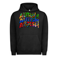 Pigment Black autism autism autism Urban Hoodie - Zillion Design Studio