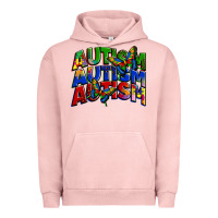 Pigment Salmon autism autism autism Urban Hoodie - Zillion Design Studio