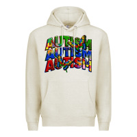 Oatmeal Heather autism autism autism Premium Hoodie - Zillion Design Studio