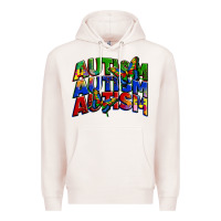 Pale Pink autism autism autism Premium Hoodie - Zillion Design Studio