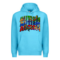 Ocean Blue autism autism autism Premium Hoodie - Zillion Design Studio