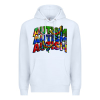 White autism autism autism Premium Hoodie - Zillion Design Studio