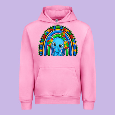 Autism Elephant Rainbow Urban Hoodie Designed By Zillion Design Studio