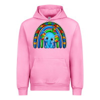 Fuchsia Pink autism elephant rainbow Urban Hoodie - Zillion Design Studio