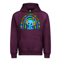 Mauve Wine autism elephant rainbow Urban Hoodie - Zillion Design Studio