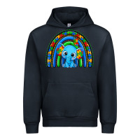 Navy autism elephant rainbow Urban Hoodie - Zillion Design Studio