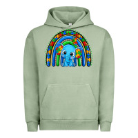 Pigment Oil Green autism elephant rainbow Urban Hoodie - Zillion Design Studio