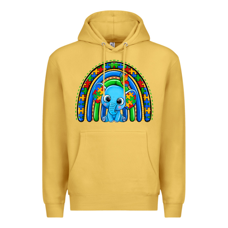 Autism Elephant Rainbow Premium Hoodie by Zillion Design Studio | Teevron