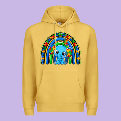 Autism Elephant Rainbow Premium Hoodie Designed By Zillion Design Studio