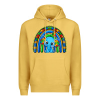 Antique Gold autism elephant rainbow Premium Hoodie - Zillion Design Studio