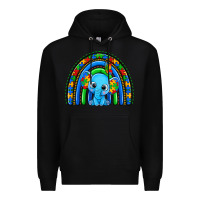 Black autism elephant rainbow Premium Hoodie - Zillion Design Studio