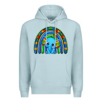 Blue Mist autism elephant rainbow Premium Hoodie - Zillion Design Studio