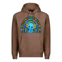 Chestnut autism elephant rainbow Premium Hoodie - Zillion Design Studio