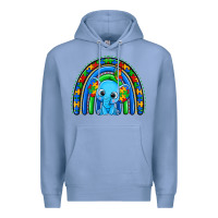 Colony Blue autism elephant rainbow Premium Hoodie - Zillion Design Studio